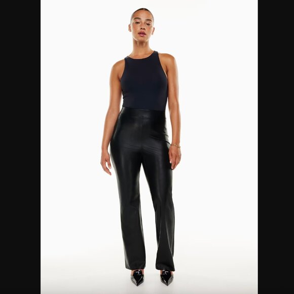 Aritzia Ten by Babaton Upstage Flared Vegan Leather Pant - Size S - Picture 1 of 15